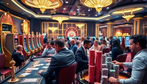 Vivez l'excitation au Meilleurs Casino Crypto avec des joueurs variés autour des tables de poker et des machines à sous.