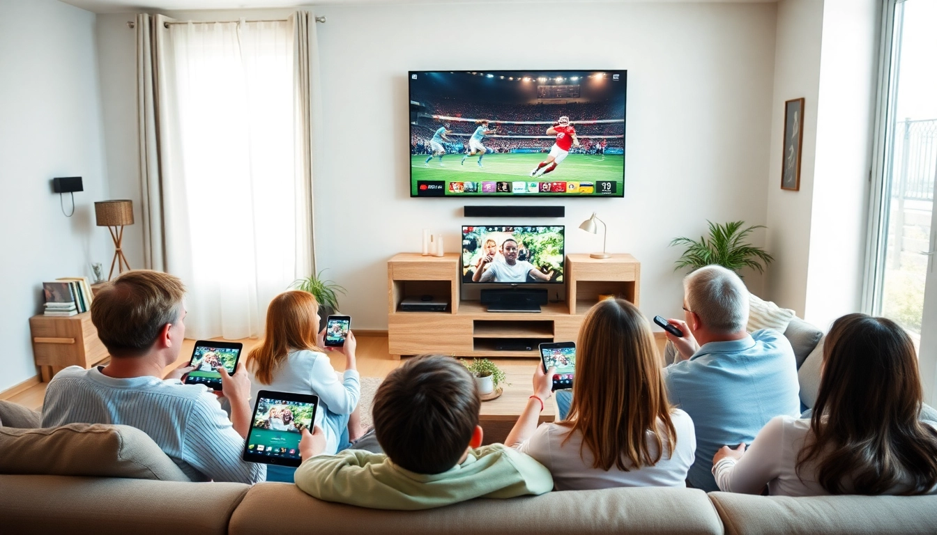 Profitez d'un streaming fluide avec l'Abonnement IPTV sur les téléviseurs intelligents et les appareils mobiles, dans un salon douillet.