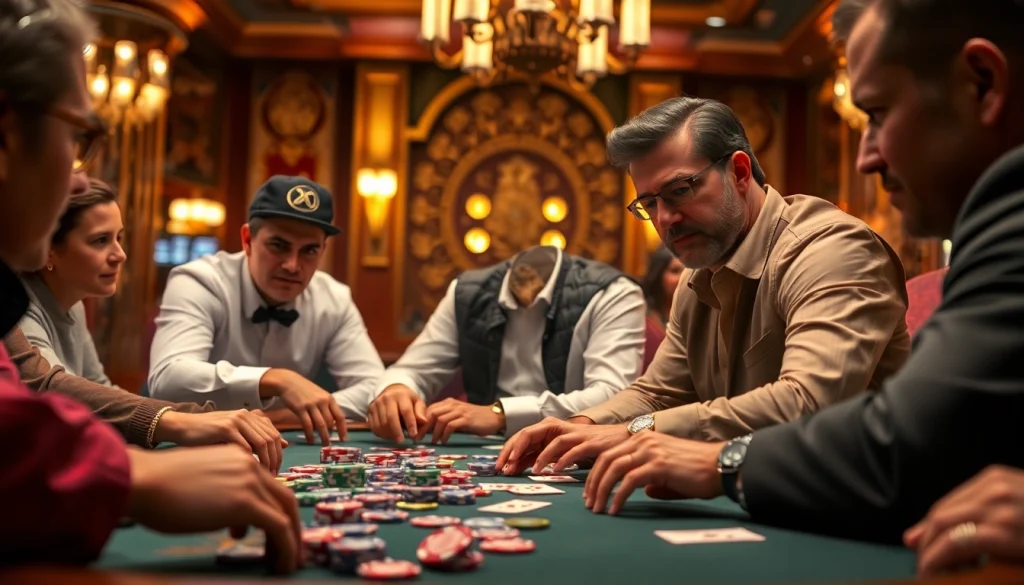 Jouant au casino belgium en ligne avec des jetons colorés et une ambiance captivante.