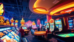 Exciting gaming scene at 3win.com featuring vibrant casino games and players engaging in a trustworthy environment.